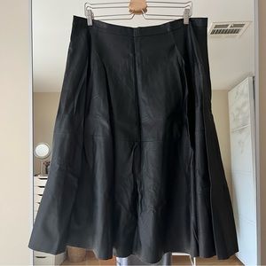 City Chic Plus Size Faux Leather MIDI A-line Skater Skirt